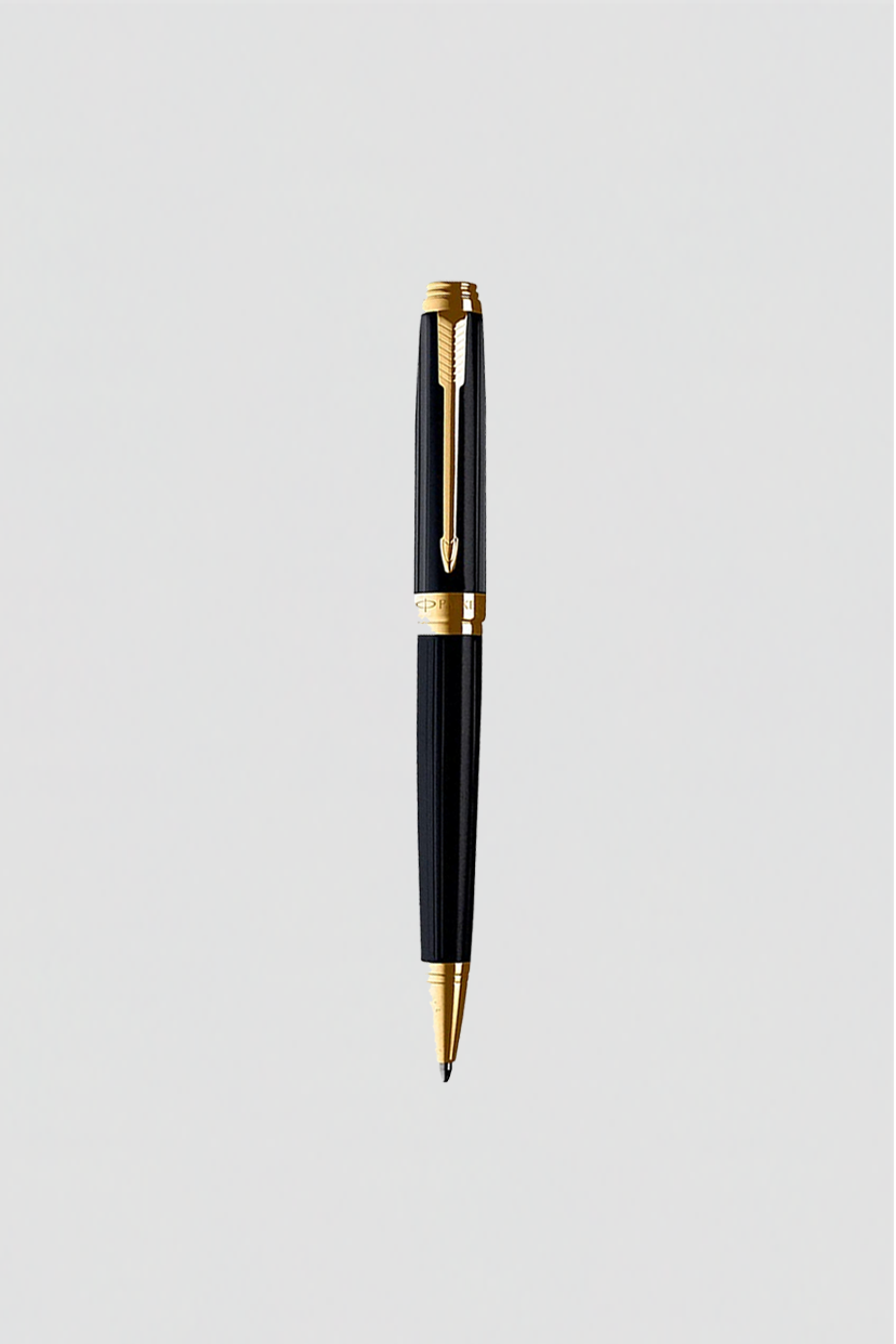 Ambient Laque Black Gold Trim Ballpoint Pen