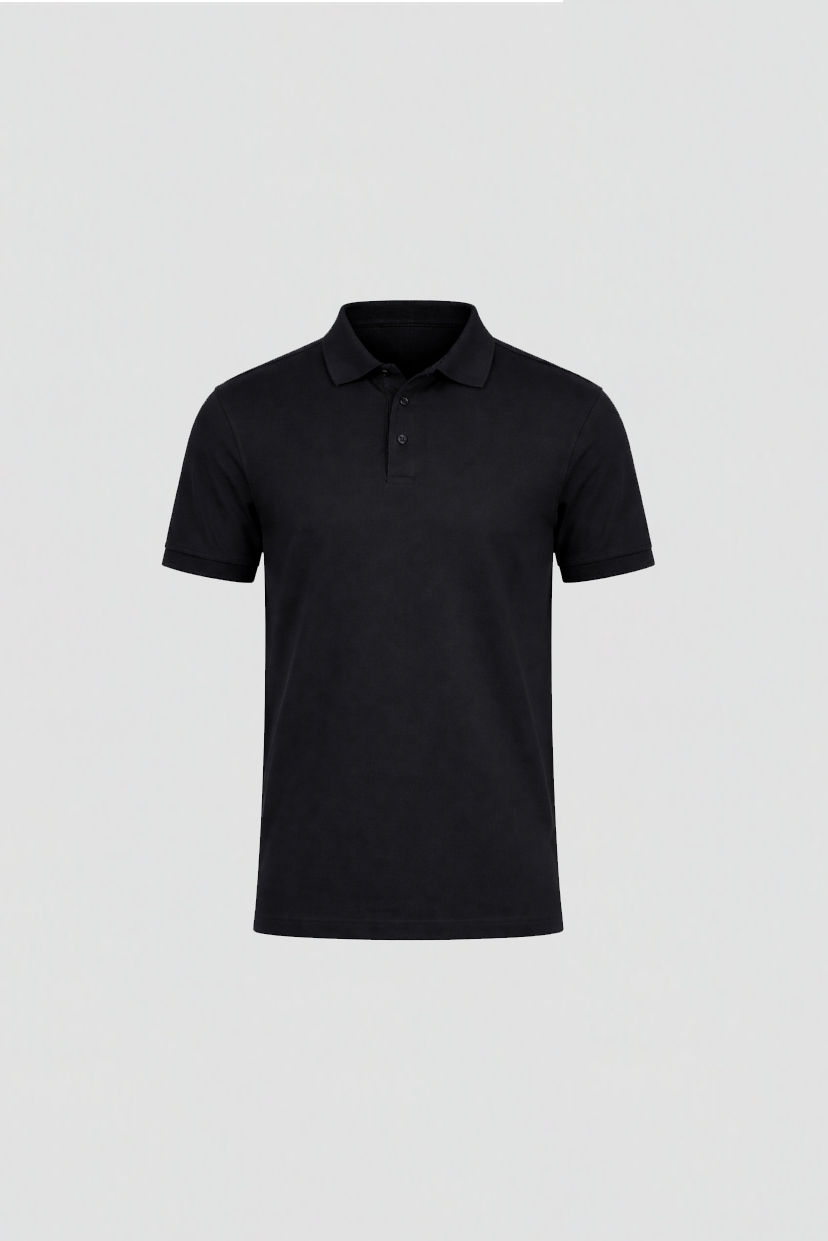 Solid Polo Neck T-shirt